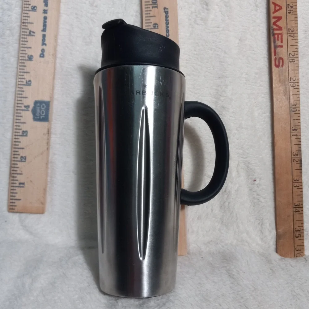 Starbucks Barista Stainless Steel Solo Coffee French Press Travel Mug 16 oz 2003